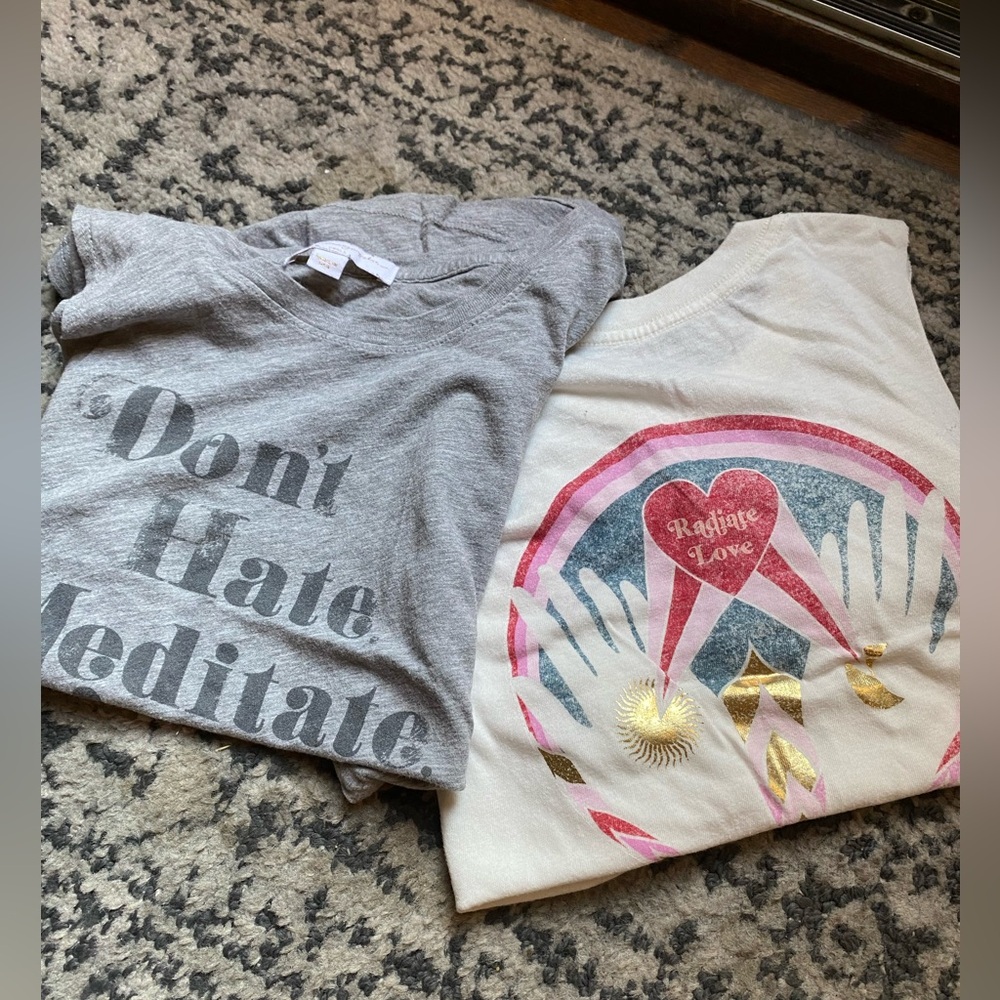Don’t hate, meditate and radiate love, spiritual gangster, tank tops